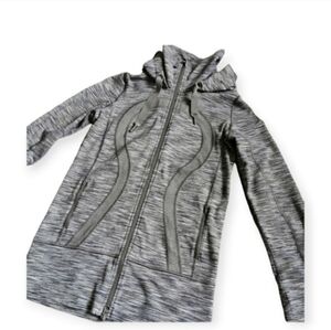 Lululemon Gray hooded zip up jacket